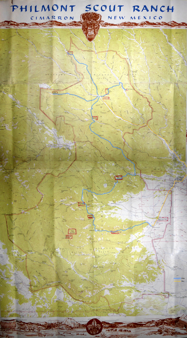 Philmont Hiking Map