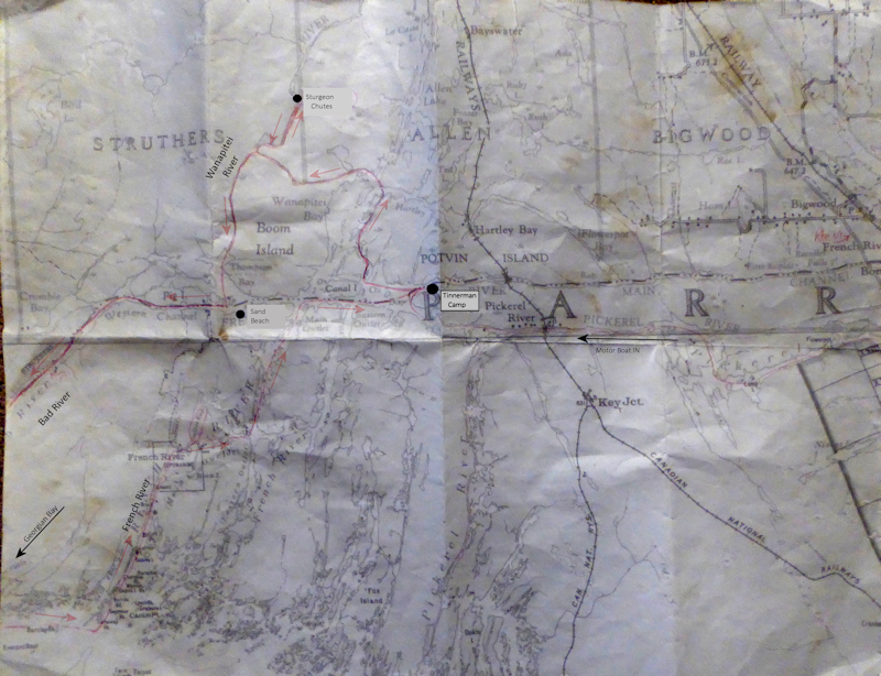 Tinnerman Canoeing Map